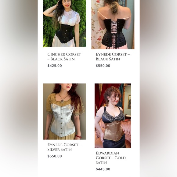 Black Satin Corset - Picture 5 of 10